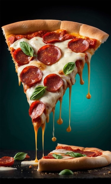 a slice of pizza is shown with the word pepperoni on it