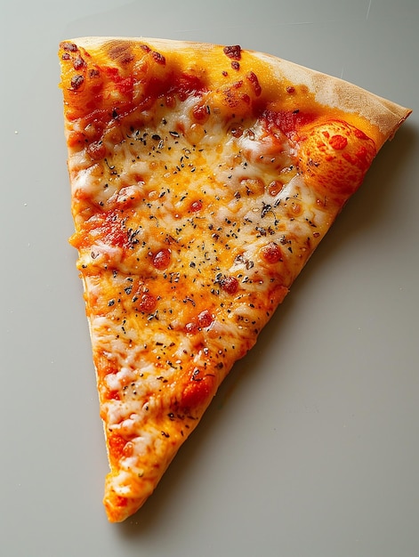 a slice of pizza in the style of new york city subject matter light red and gray