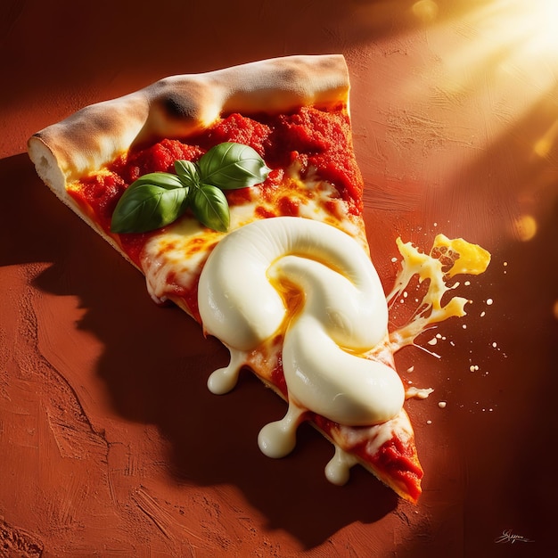 a slice of pizza with a slice of pizza on it