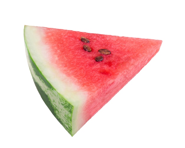 Slice of ripe juicy watermelon isolated