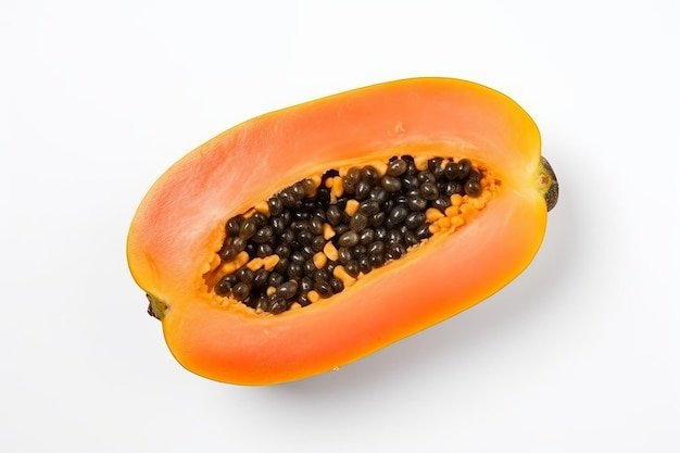 Slice ripe papaya cut Raw pulp Generate Ai