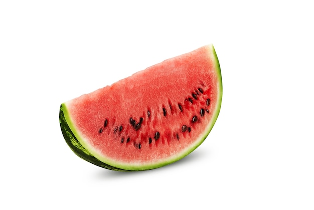 Slice of a watermelon isolated on white background