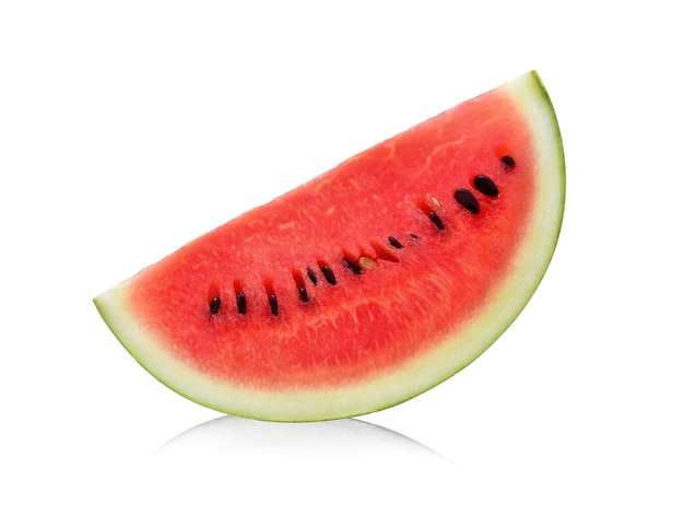 Slice of watermelon isolated on white background