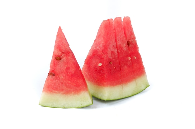 Slice of watermelon isolated on a white background