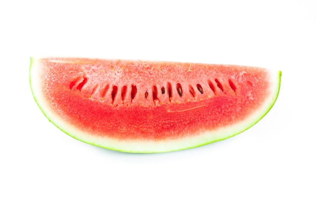 Slice watermelon red on white background