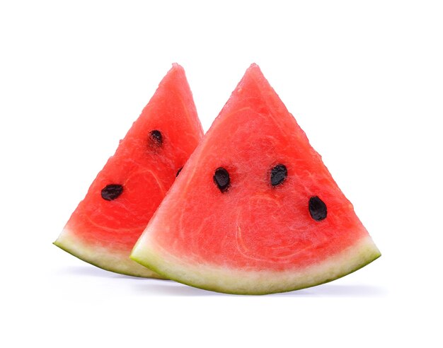 Slice of watermelon on white