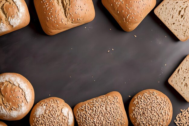 Slice of whole wheat bread generative art by AI