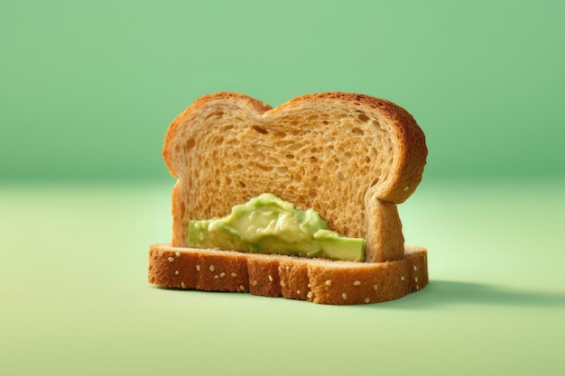 Sliced Avocado toast with sesame seeds on it Generative AI