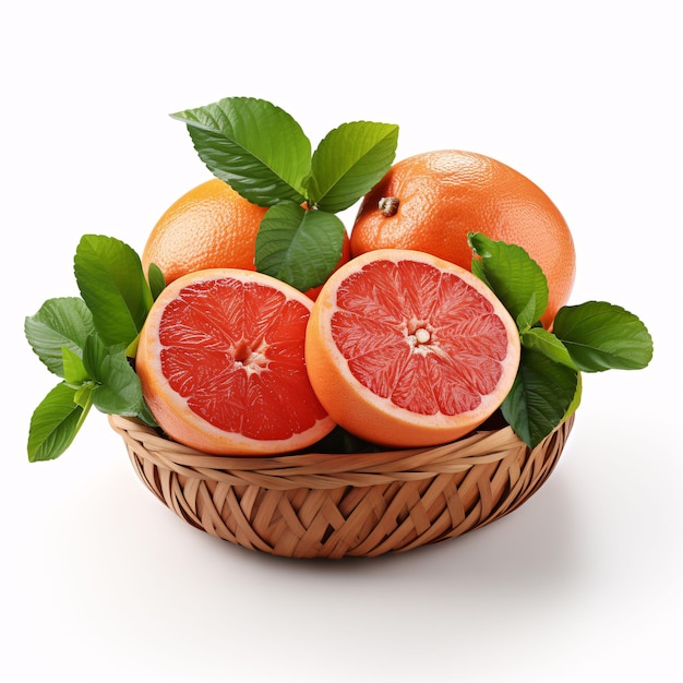 Sliced Fresh Grapefruits with Water Droplets Pomelo Fruits Generative AI