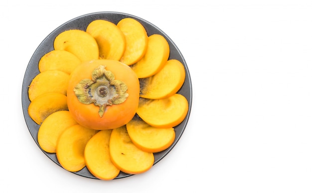 sliced fresh persimmon