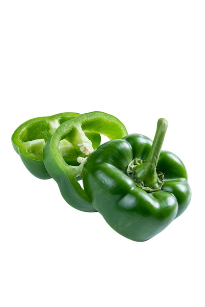 Sliced green peppers