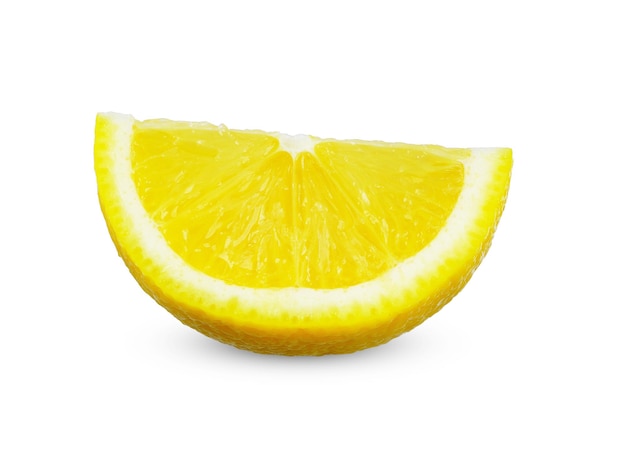 Sliced of lemon isolated on white background lemon clipping path