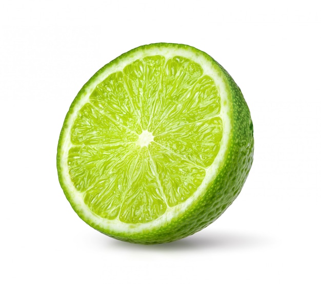 Sliced lime isolated