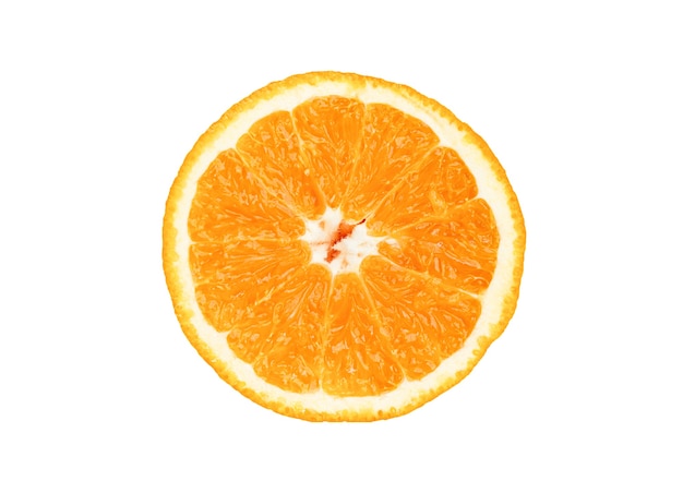 Sliced orange isolated on white background