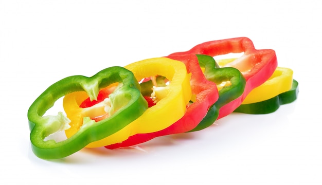 Sliced pepper isolated