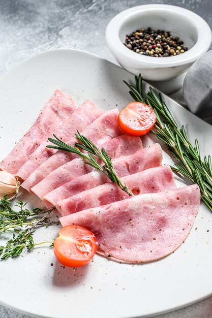 Sliced Pork ham. 