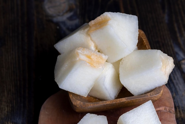 Sliced ripe and sweet melon