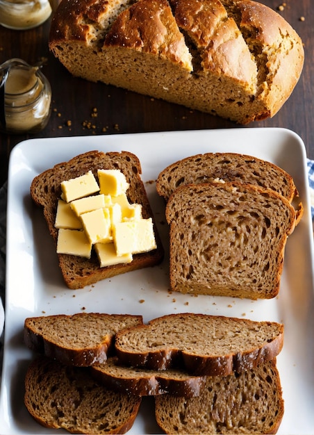 Photo sliced rye bread