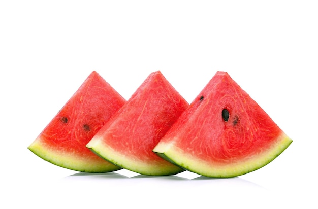 Sliced of watermelon isolated on white background