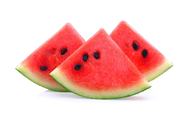 Sliced watermelon isolated on white background