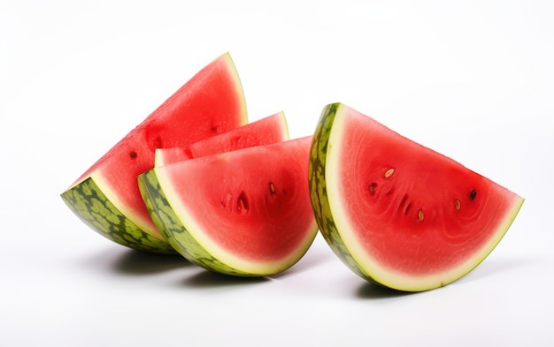 Sliced watermelon isolated on a white background