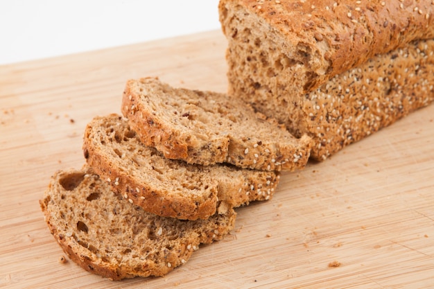 Slices of brown loaf