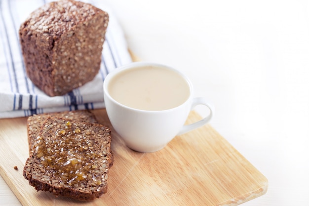 Slices of organic bread