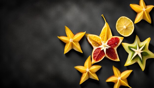 Photo slices of starfruit