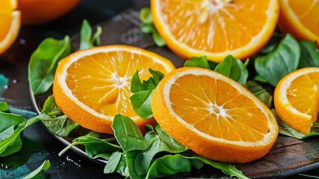 Slices of Succulent Oranges Known for Their High Juiciness