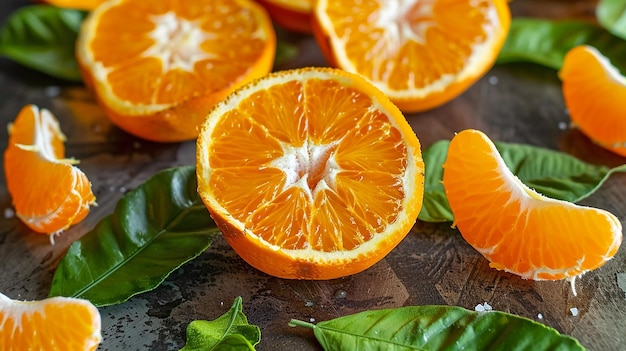 Slices of Succulent Oranges Known for Their High Juiciness