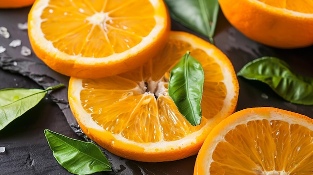 Slices of Succulent Oranges Known for Their High Juiciness