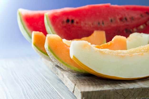 slices of Watermelon and melon