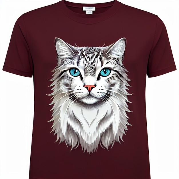 Slim T-shirt with cat print