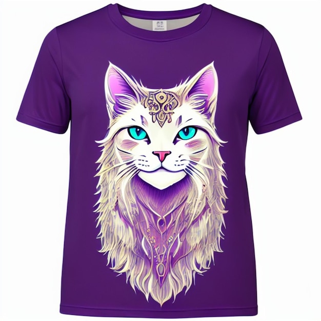 Slim T-shirt with cat print