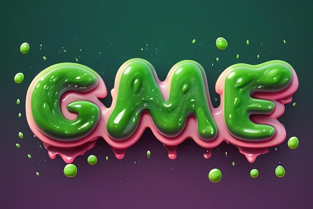 Photo slime psd text effect