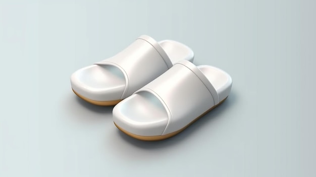 slippers on a white background