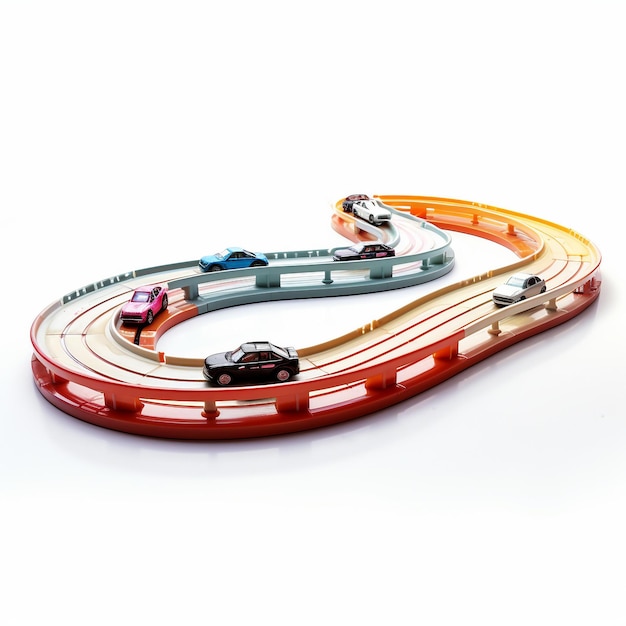 Slot Car on a white background