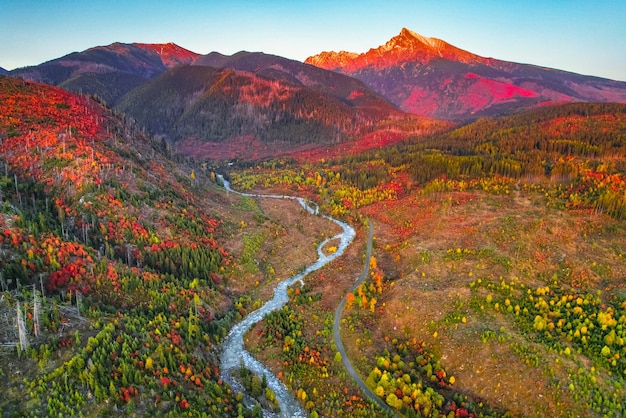 Slovakia landscape Mountain landscape Krivan peak symbol of Slovakia in High Tatras mountains Liptov region