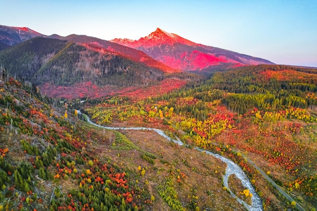 Slovakia landscape Mountain landscape Krivan peak symbol of Slovakia in High Tatras mountains Liptov region