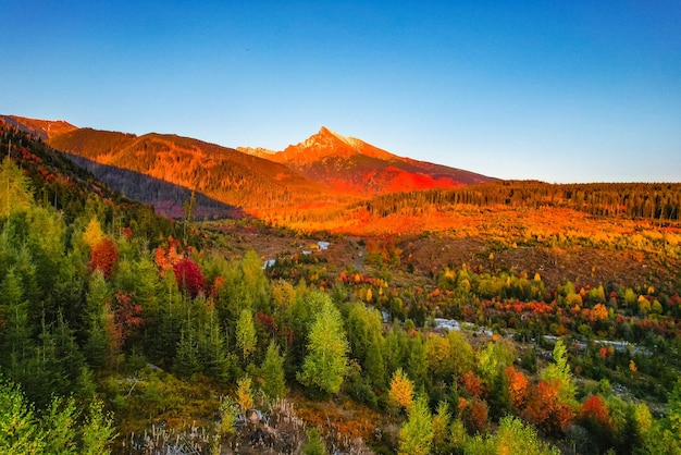 Slovakia landscape Mountain landscape Krivan peak symbol of Slovakia in High Tatras mountains Liptov region