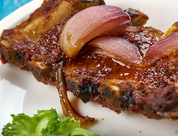 Slow Cooker Louisiana Ribs , Cajun-Style close up