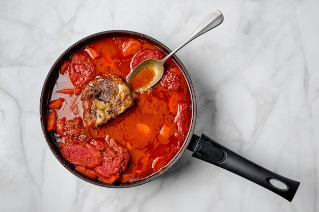 Slow cooking food Beef meat stew