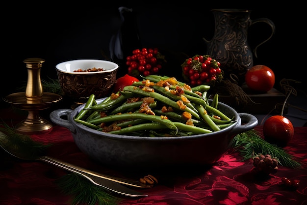 SlowCooked Green Beans With Harissa and Cumin