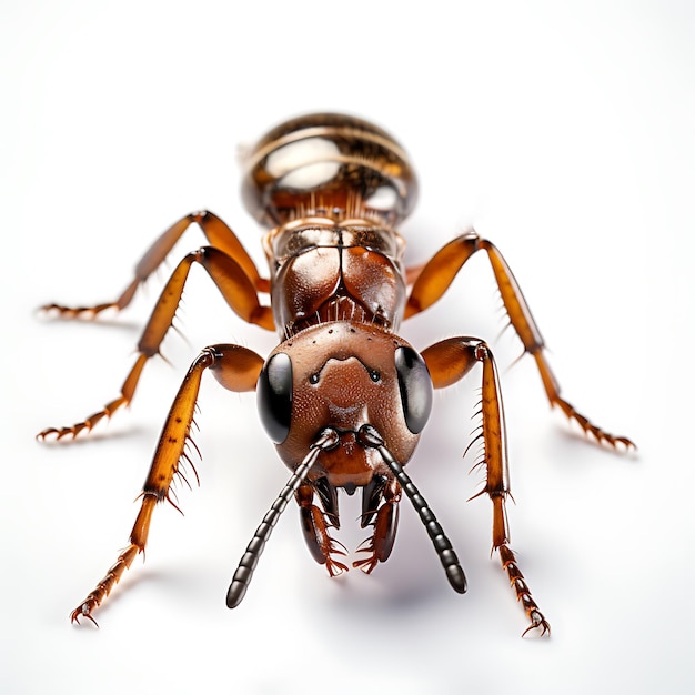 Small Ant On White background