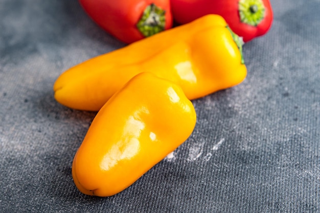 small Bell pepper fresh vegetable  healthy meal food snack diet on the table copy space food