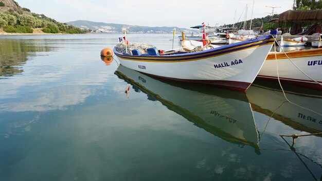 Small boats in the sea