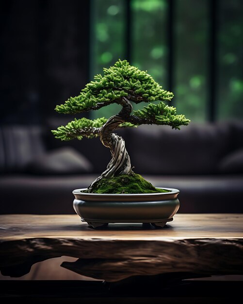 Small Bonsai Tree On Table