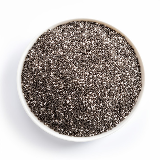 Photo a small bowl of chia seeds