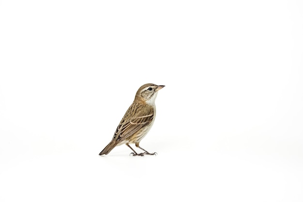 Photo small brown bird isolated on white background