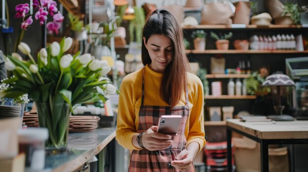 Small business owner photographing products for an online store on social media